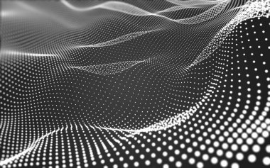 Çokgen alanı düşük Poli koyu arka plan, 3d render