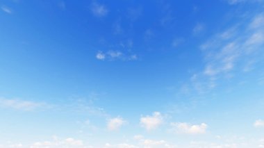 Bulutlu gökyüzü mavi arka plan, 3d çizim