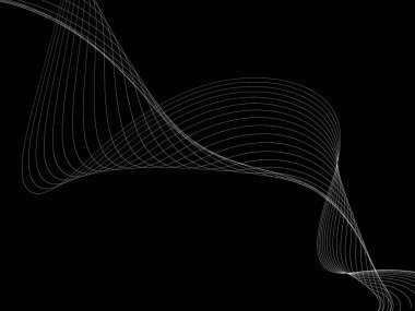 Bir parlayan ile koyu arka plan soyut dalgalar