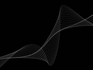 Bir parlayan ile koyu arka plan soyut dalgalar