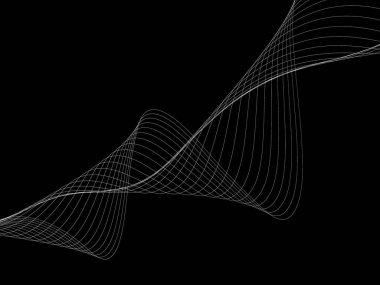 Bir parlayan ile koyu arka plan soyut dalgalar