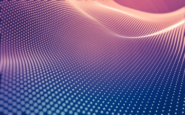 Çokgen alanı düşük Poli koyu arka plan, 3d render