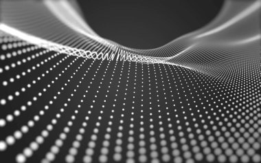 Çokgen alanı düşük Poli koyu arka plan, 3d render