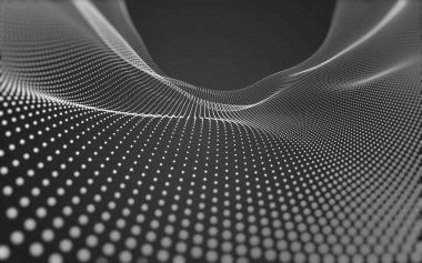 Çokgen alanı düşük Poli koyu arka plan, 3d render