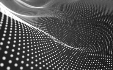 Çokgen alanı düşük Poli koyu arka plan, 3d render