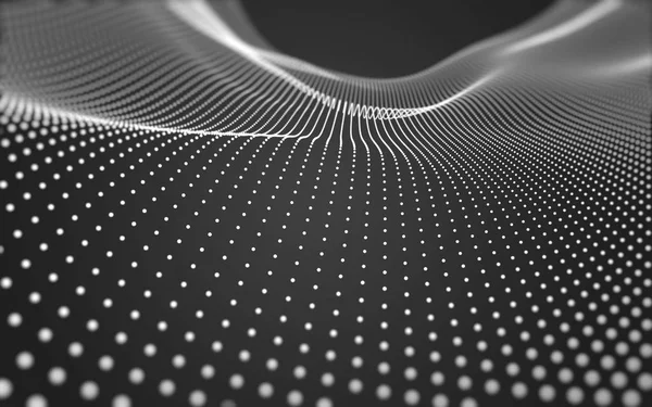 Çokgen alanı düşük Poli koyu arka plan, 3d render