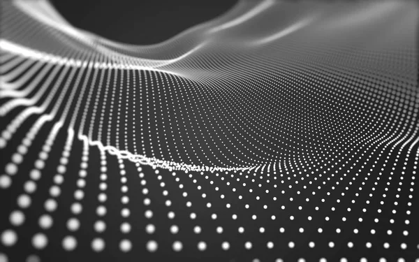 Çokgen alanı düşük Poli koyu arka plan, 3d render