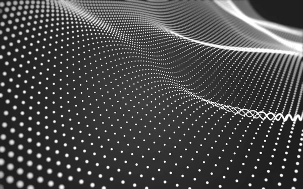 Çokgen alanı düşük Poli koyu arka plan, 3d render