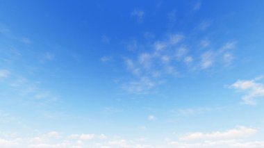 Bulutlu gökyüzü mavi arka plan, 3d çizim