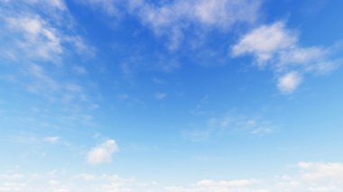 Bulutlu gökyüzü mavi arka plan, 3d çizim