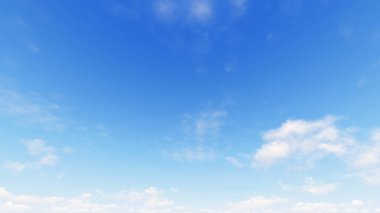 Bulutlu gökyüzü mavi arka plan, 3d çizim