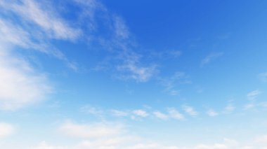 Bulutlu gökyüzü mavi arka plan, 3d çizim