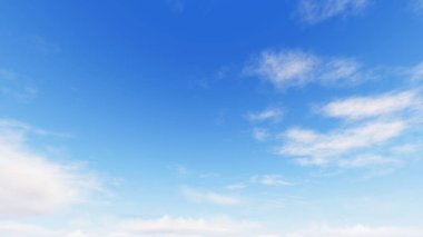 Bulutlu gökyüzü mavi arka plan, 3d çizim