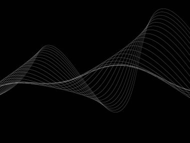 Bir parlayan ile koyu arka plan soyut dalgalar
