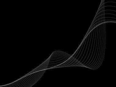 Bir parlayan ile koyu arka plan soyut dalgalar