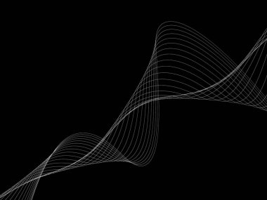 Bir parlayan ile koyu arka plan soyut dalgalar