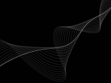 Bir parlayan ile koyu arka plan soyut dalgalar