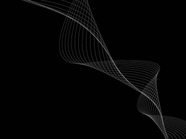 Bir parlayan ile koyu arka plan soyut dalgalar