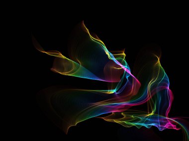 Bir parlayan ile koyu arka plan soyut dalgalar