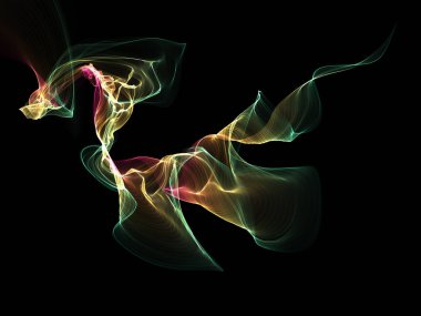 Bir parlayan ile koyu arka plan soyut dalgalar