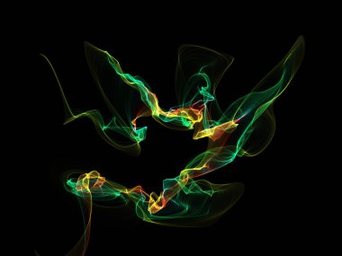 Bir parlayan ile koyu arka plan soyut dalgalar