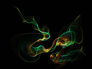 Bir parlayan ile koyu arka plan soyut dalgalar