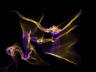 Bir parlayan ile koyu arka plan soyut dalgalar