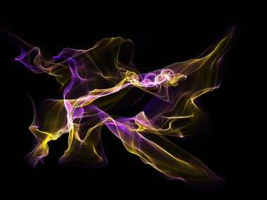 Bir parlayan ile koyu arka plan soyut dalgalar