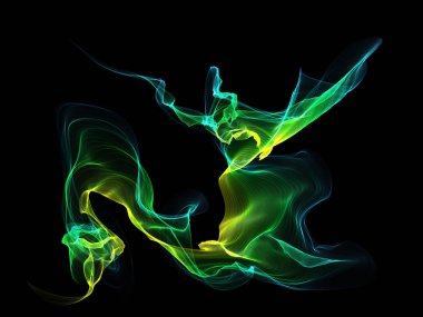 Bir parlayan ile koyu arka plan soyut dalgalar