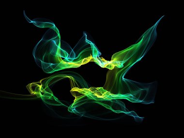 Bir parlayan ile koyu arka plan soyut dalgalar