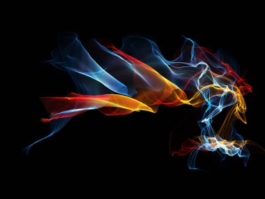 Bir parlayan ile koyu arka plan soyut dalgalar