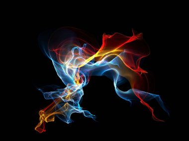 Bir parlayan ile koyu arka plan soyut dalgalar