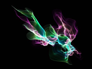 Bir parlayan ile koyu arka plan soyut dalgalar