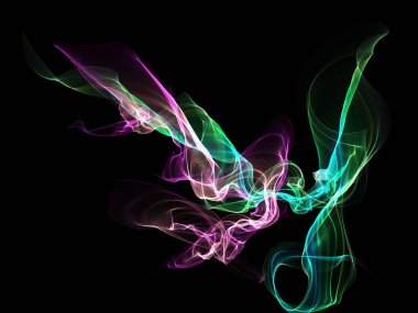 Bir parlayan ile koyu arka plan soyut dalgalar