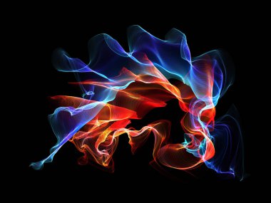 Bir parlayan ile koyu arka plan soyut dalgalar