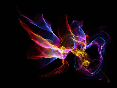 Bir parlayan ile koyu arka plan soyut dalgalar