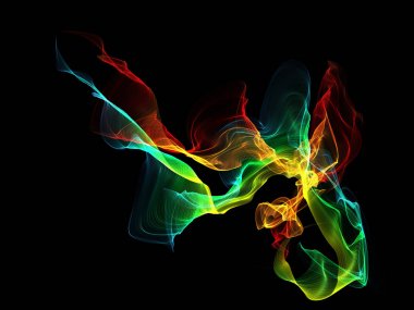 Bir parlayan ile koyu arka plan soyut dalgalar