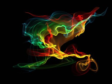 Bir parlayan ile koyu arka plan soyut dalgalar