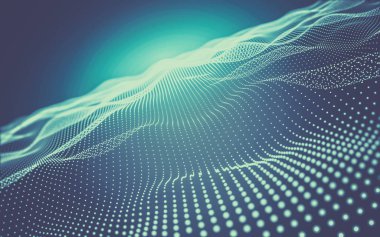 Çokgen alanı düşük Poli koyu arka plan, 3d render