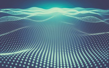 Çokgen alanı düşük Poli koyu arka plan, 3d render