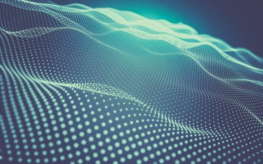 Çokgen alanı düşük Poli koyu arka plan, 3d render