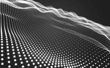 Çokgen alanı düşük Poli koyu arka plan, 3d render