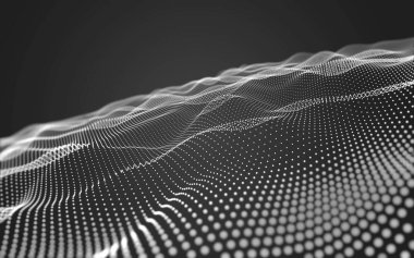 Çokgen alanı düşük Poli koyu arka plan, 3d render