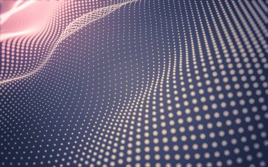 Çokgen alanı düşük Poli koyu arka plan, 3d render