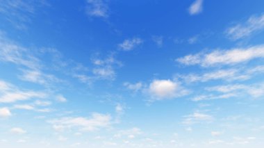 Bulutlu gökyüzü mavi arka plan, 3d çizim