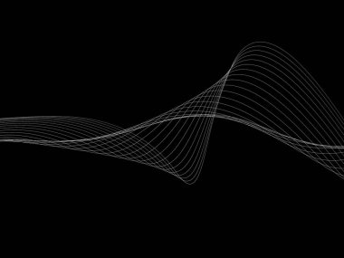 Bir parlayan ile koyu arka plan soyut dalgalar