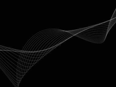 Bir parlayan ile koyu arka plan soyut dalgalar