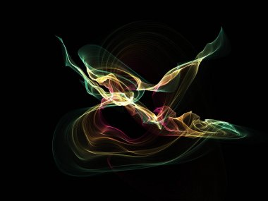 Bir parlayan ile koyu arka plan soyut dalgalar