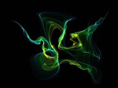 Bir parlayan ile koyu arka plan soyut dalgalar