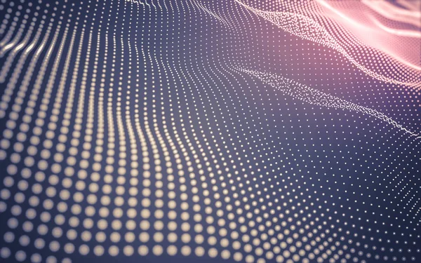 Çokgen alanı düşük Poli koyu arka plan, 3d render